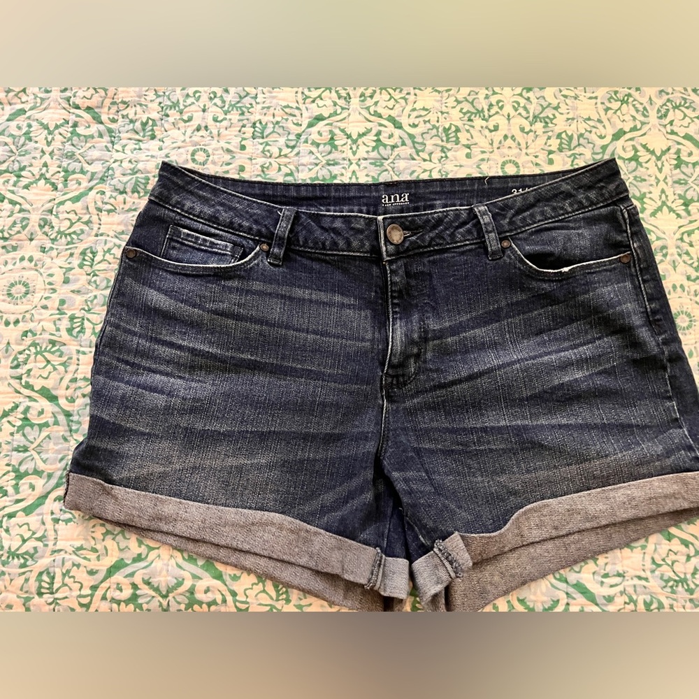 a.n.a Blue Jean Shorts Distressed Cut-Off Style